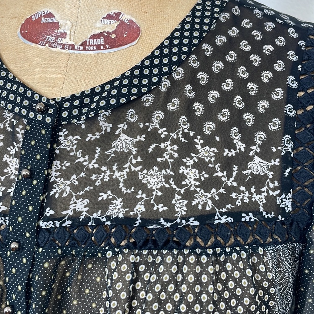 Daniel Rainn Black And White Patchwork Design, Bl… - image 3